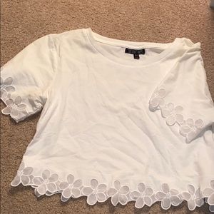 White floral top